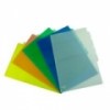 F4 透明膠質文件套 / 3層 / 藍色